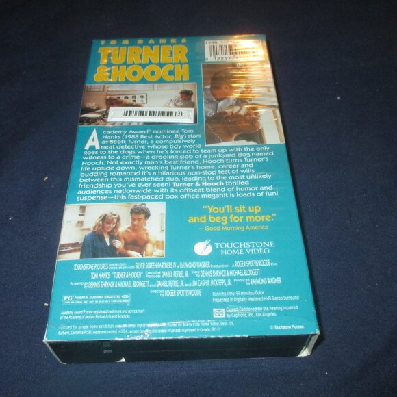 Turner and Hooch (VHS, 1996) Vintage Classic! Tom Hanks - Picture 2 of 8